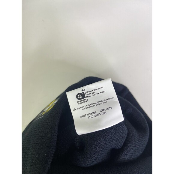 Harry Potter Hufflepuff Logo Knit Cuff Pom Beanie Hat Cap and Scarf Set 2 Piece - Picture 6 of 12